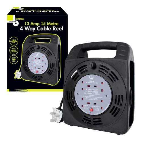Benross 48280 4 Way Cable Reel Extension Lead with