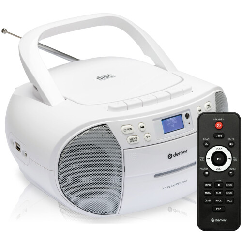 Denver Denver Portable Radio CD Tape Cassette Player With