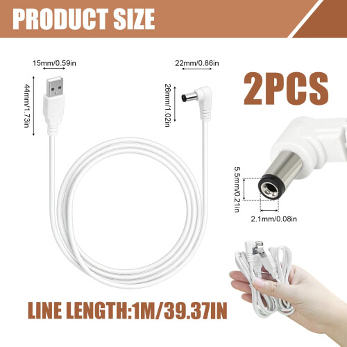 2 Pcs Power Cord for Astronaut Space Projector, Sp 1