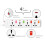 Mscien 4 Way Extension Lead with Switches, Wall Mo 2