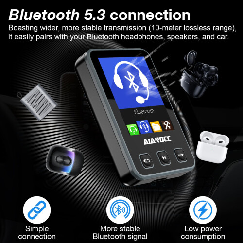 Mp3 Players with Bluetooth 5.3, 32GB Mp3 Player Wi 2