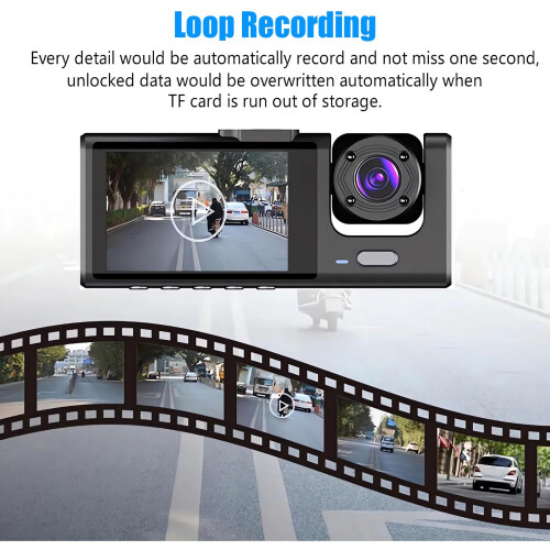JORPETS HD 1080P Dash Cam Front and Inside, 2 Chan 2