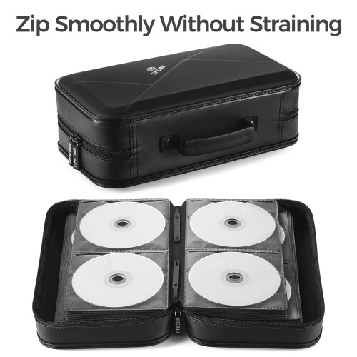 TIMCORR CD Case DVD Holder Storage: 144 Capacity D 1
