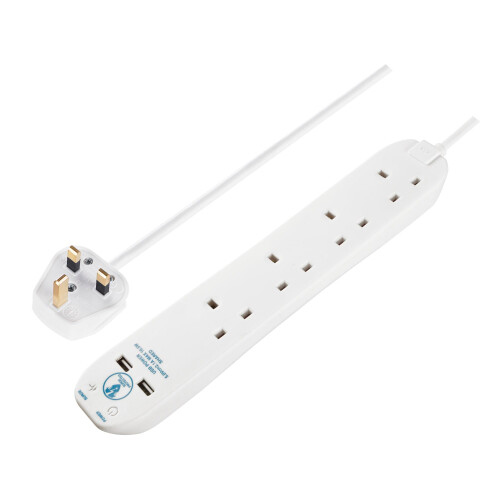 Masterplug Four Socket Surge Protected Extension L