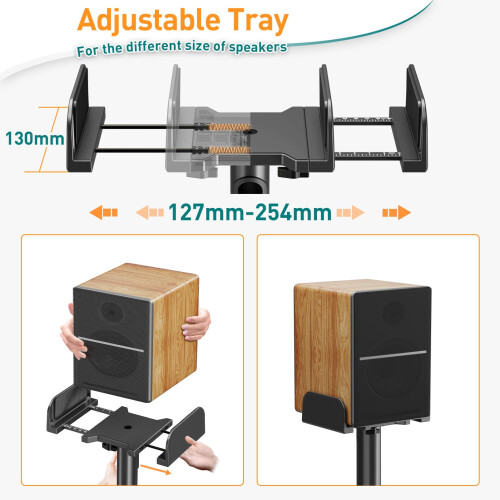 ELIVED Adjustable Height Speaker Stands, Extend 86 2
