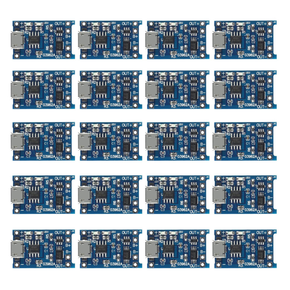 Aediko 20Pcs Tp4056 Micro Usb 5V 1A 18650 Lithium 85041134