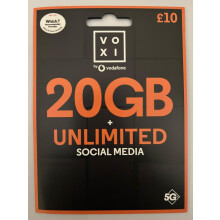 Vodafone VOXI SIM Card with Endless Social Media,