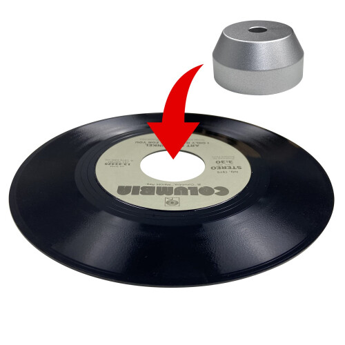 45 Rpm Adapter for 7 Inch Vinyl Silver Universal A 1