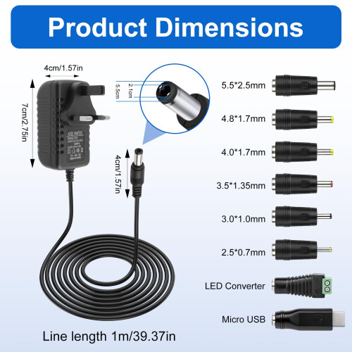 5V 2A Power Supply Adapter Universal AC to DC Adap 2