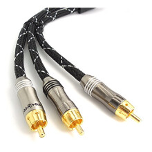 AKORD 1 TO 2 RCA MALE SUBWOOFER AUDIO CABLE LEAD