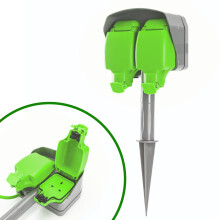 STATUS Garden Spike Socket, 15m Outdoor Extension