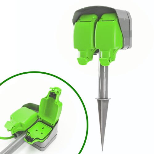 Status STATUS Garden Spike Socket, 15m Outdoor Extension