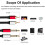 Yeung Qee 2 x 6.35 mm to 2 RCA Stereo Audio Interc 2