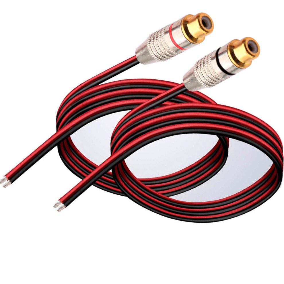 Runcci-Yun 2Pcs Speaker Wire Rca Female Plug Jack 73719199