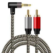 3.5mm to 2RCA Audio Cable 3M,Hanprmeee [Dual Shiel