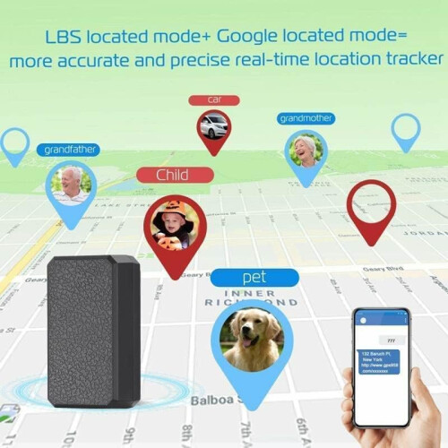 GPS Tracker, Mini 4G Tracker Device Rechargeable M 1