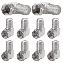 KUOQIY 10 PCS F-Type Right Angle Adapter, SAT Angl