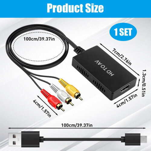 Teashow HDMI to AV/RCA Adapter Converter for PS2 P 1