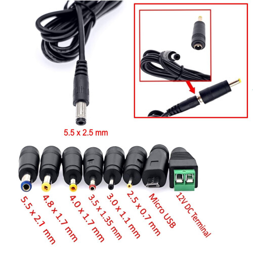 JZK 9V 2A Power adapter with 8 Tips, 9 V Adaptor, 2