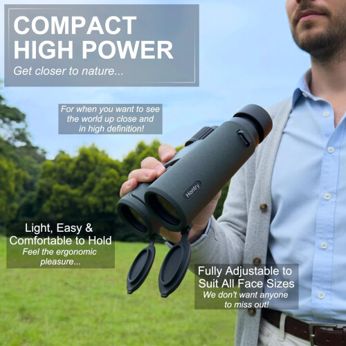 Hontry High Power 10x42 Binoculars for Adults, IPX 1