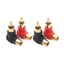 WANGCL 4 Pack 90 Degree RCA Adapter, RCA Male to F