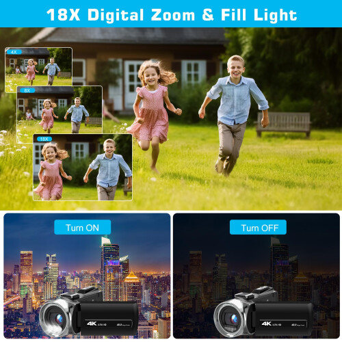 4K Video Camera Camcorder 48MP Vlogging Camera for 2