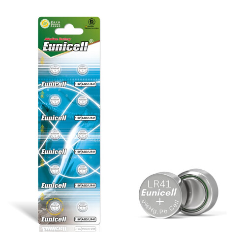 Eunicell - 5 LR41/AG3 1.5v Alkaline Coin Battery/B