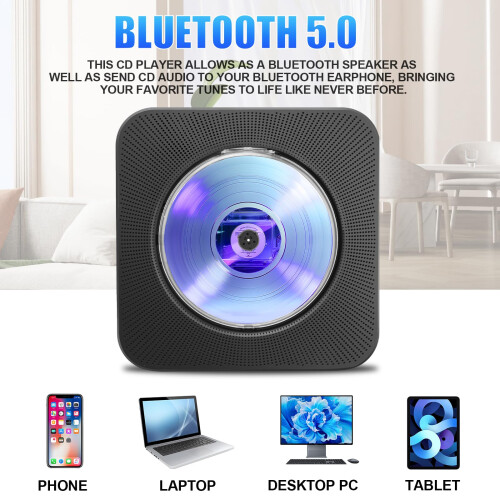 Portable CD Player for Home with Speakers - Blueto 2