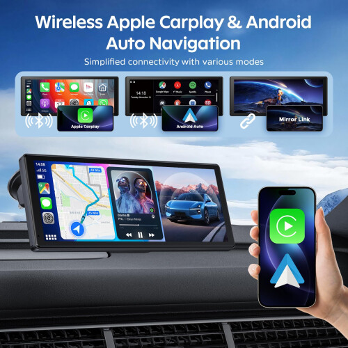 CGSGDK 8.88" Wireless Portable Car Play Screen for 1