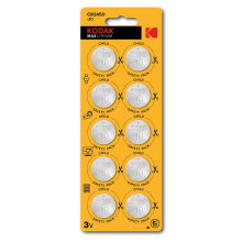 Kodak | CR2450 Batteries 10 Pack | Lithium 3V Coin