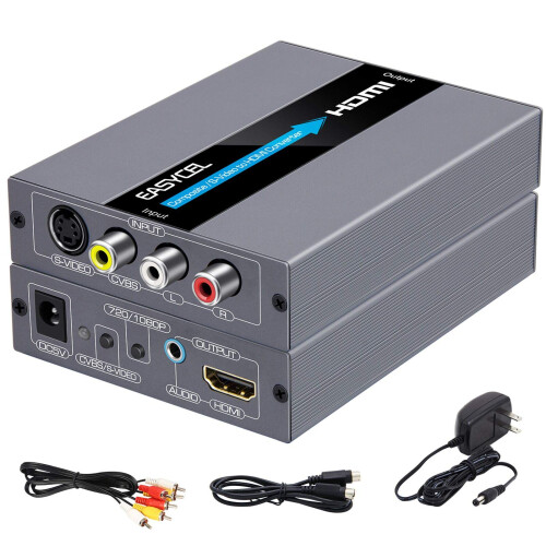 EASYCEL RCA Svideo to HDMI Converter, Composite CV