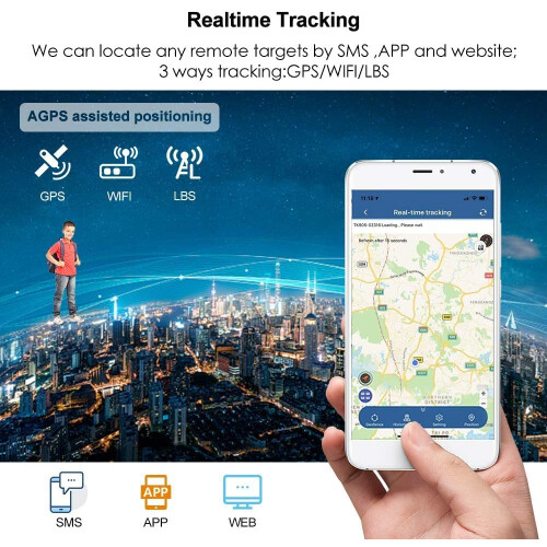 GPS Tracker, Mini 4G Tracker Device Rechargeable M 2