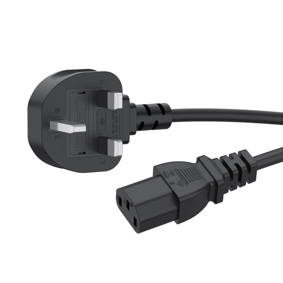 3 Prong Power Cord Uk Computer Power Cable, 1.5M/5 91668677