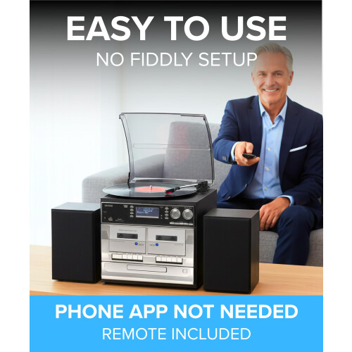 Denver Denver DAB/DAB+ Record Player Turntable, Cassette 2
