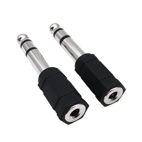 2 PCS Headphone Jack Adapter, 6.5mm Male to 3.5mm