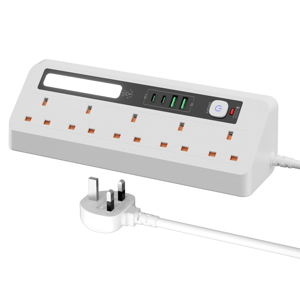 Extension Lead With Usb Slots 5 Ac Way Outlets, 3M 68722326