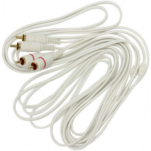 1STec 5m Screened Stereo Audio Lead with 4 Gold Pl