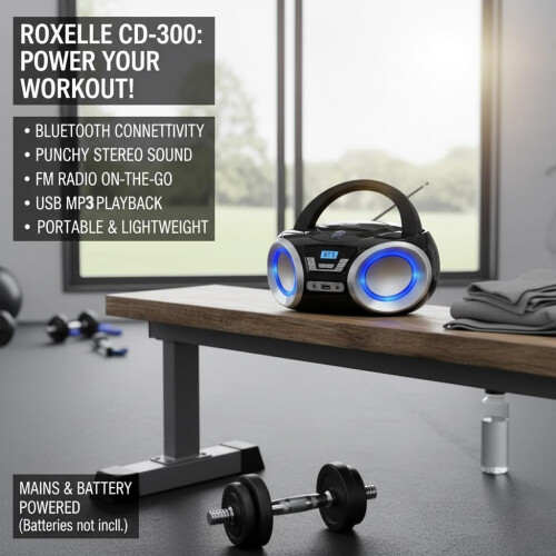 Roxelle CD-300 Portable CD Player with BT Streamin 2