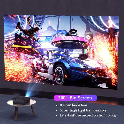 Native 1080P Projector with WiFi and Two-Way Bluet 2