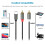 Froggen USB Type C to 2 RCA Audio Cable, USB C to 3