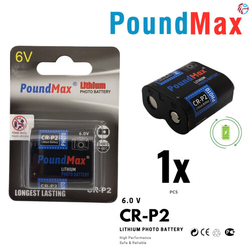 CRP2 6V PoundMax Lithium Power Photo Battery CR-P2 1