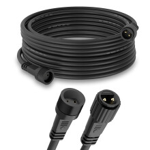 Dalugo 10M/33Ft IP65 Waterproof Outdoor Festoon Lights Extension Lead Wire - 2 Pin Anti-corrosion Black Extension Cable for G40 Globe and Solar Strin