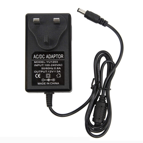 12V 3A Power Supply Adapter - COLM AC 100-240V 50-