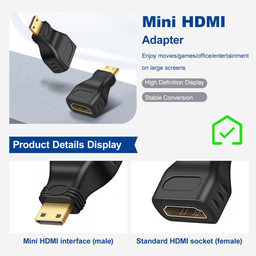 FENGRUI 2 Pcs Mini Hdmi to Hdmi Adapter,Hdmi Conne 1