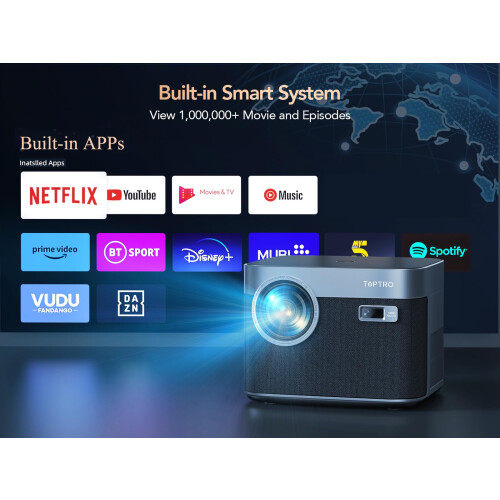 【Built-In APPs】Projector 4K Support, Smart Project 1