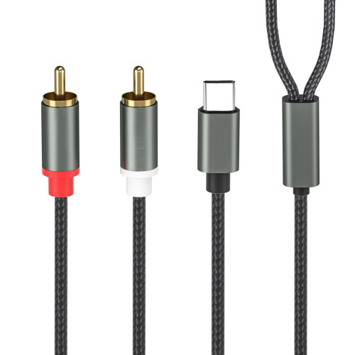 Froggen USB Type C to 2 RCA Audio Cable, USB C to 1