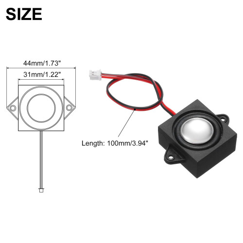 sourcing map 1Pcs Speaker 3 Watt 8 Ohm Mini Speake 1