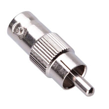 BNC to RCA Adapter, BNC Female socket to Phono Male Plug, CCTV Power Coax Coaxial Cable Coupler Connector Plug Adaptor Compatible with CCTV Security