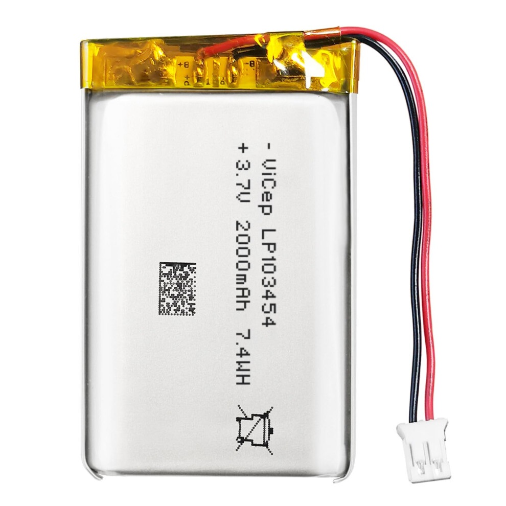 Vicep 3.7V Lithium Polymer Battery 2000Mah 103454 32202694