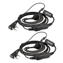 Retevis Walkie Talkie Earpiece with Mic 2 Pin G-Shape Headset Compatible with BaoFengUV 5R ESynic Maylawn Kenwood Proster RT24 RT622 RT27 RT668 RT619